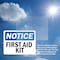 Signmission First Aid Kit, 5 in W x Rectangle, Vinyl Decal OS-2PACK-NS-D-35-L-12746 - alternate 4